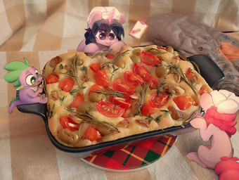 anthro casserole chef_hat clipboard clothing cutlery female feral fork group handwear hat headgear headwear horn kitchen_utensils knife male oven_mitts pencil_(object) tools trio wings wacky-skiff friendship_is_magic hasbro my_little_pony mythology pinkie_pie_(mlp) spike_(mlp) twilight_sparkle_(mlp) dragon earth_pony equid equine horse mammal mythological_creature mythological_equine mythological_scalie pony scalie winged_unicorn draw_over hi_res
