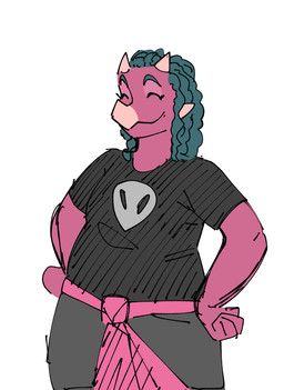 2_horns anthro blue_hair dreadlocks eyelashes eyes_closed female hair horn pink_body pink_scales scales simple_background smile snout solo white_background espectro111222 cavemanon_studios snoot_game babs_(snoot_game) ankylosaurian ankylosaurid ankylosaurus dinosaur ornithischian prehistoric_species reptile scalie thyreophoran 2025 digital_drawing_(artwork) digital_media_(artwork) hi_res