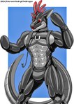 after_transformation anthro bound bulge chastity_bulge chastity_device chest_harness clothing collar dream encasement handwear harness hypnosis latex leash leashed_collar mind_control mittens simple_background solo toysuit transformation xedrykthedragon mythology xedryk dragon mythological_creature mythological_scalie scalie hi_res