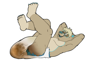 anthro barely_visible_feces bodily_fluids diaper feces genital_fluids male pooping soiled_diaper soiling soiling_diaper solo unclean_diaper urine used_diaper using_diaper wet wet_diaper wetting wetting_diaper possumkiddo hi_res