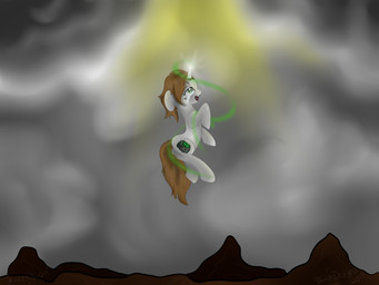 alternate_universe bodily_fluids brown_hair crying cutie_mark female feral flying hair horn light magic outside pip-boy sky solo tears total-krazen fallout fallout_equestria hasbro microsoft my_little_pony mythology fan_character littlepip equid equine horse mammal mythological_creature mythological_equine pony unicorn 2014 4:3 colored hi_res