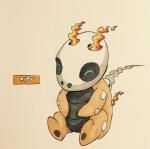 2017 alternate_color ambiguous_gender aron belly_scales black_body black_scales black_spots elemental_creature english_text eyes_closed fakemon featureless_crotch feral fire firefightdex front_view full-length_portrait generation_3_pokemon happy hatching_(art) hi_res marco_fanjul marker_(artwork) markings mineral_fauna mixed_media multicolored_body nintendo nude orange_body pen_(artwork) pokemon pokemon_(species) portrait quadruped reptile scales scalie semi-anthro shaded shadow simple_background sitting smoke solo spots spotted_body text toony traditional_media_(artwork) vent white_background white_body white_spots young young_feral