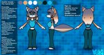 anthro biped breasts female female_anthro solo text vulpivoid heather_sinclair canid canine fox grey_fox mammal urocyon english_text hi_res model_sheet