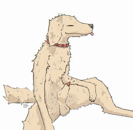 anatomically_correct anatomically_correct_genitalia animal_genitalia animal_penis balls blep canine_genitalia canine_penis collar embarrassed eyes_closed feral floppy_ears genitals half-erect hand_on_leg hand_on_thigh knot_in_sheath lipsticking male male_feral penis penis_tip presenting presenting_balls presenting_penis sheath simple_background sitting solo spots spread_legs spreading three-quarter_view tongue tongue_out toony tuft white_background hotdogmeat bird_dog canid canine canis domestic_dog golden_retriever hunting_dog mammal retriever 2025 digital_media_(artwork) hi_res