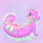 ambiguous_gender anthro feral solo tail anonymous_artist mythology nintendo pokemon lips_(soursylveon) dragon generation_6_pokemon goodra mythological_creature mythological_scalie pokemon_(species) scalie 1:1