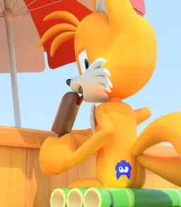 after_vore anthro blue_eyes dessert duo food fur ice_cream male male_pred male_prey narrowed_eyes sentient_butt sentient_fat sitting summer tattooification vore willing_prey yellow_body yellow_fur ask-macro-rookie sega sonic_the_hedgehog_(series) miles_prower sonic_the_hedgehog canid canine eulipotyphlan fox hedgehog mammal 2023 3d_(artwork) digital_media_(artwork) hi_res