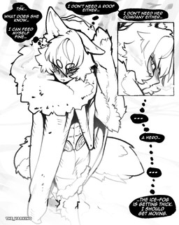 abs cloak clothed clothed_humanoid clothed_male clothing fluffy fluffy_tail male solo tail text thought_bubble wolf_ears thevarking balto_ulfson animal_humanoid canid canid_humanoid canine canine_humanoid humanoid mammal mammal_humanoid wolf_humanoid 2026 black_and_white english_text hi_res monochrome