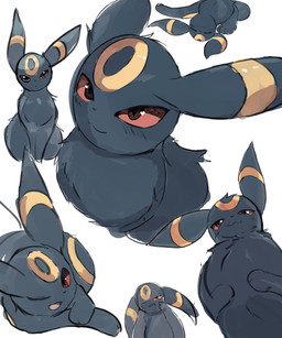 :3 ambiguous_gender black_body black_fur blush blush_lines fangs feral fur half-closed_eyes looking_at_viewer lying markings narrowed_eyes one_eye_closed open_mouth paws red_eyes ring_(marking) simple_background sitting solo tail teeth tongue floameya nintendo pokemon eeveelution generation_2_pokemon pokemon_(species) umbreon 2025 5:6 absurd_res hi_res