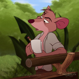 anthro belt belt_buckle buckle clothed clothing fur hair half-closed_eyes holding_object holding_paper holding_pen leaning leaning_against_object male narrowed_eyes open_clothing open_mouth open_shirt open_topwear paper pen pencil_(object) shirt solo text topwear atimon disney the_great_mouse_detective basil_(disney) mammal mouse murid murine rodent 1:1 2023 half-length_portrait portrait signature