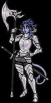 5_fingers alpha_channel armor biped female fingers hair hi_res holding_object holding_weapon horn horned_humanoid humanoid humanoid_pointy_ears jam_(artist) not_furry simple_background solo spade_tail tail tailed_humanoid tiefling transparent_background weapon