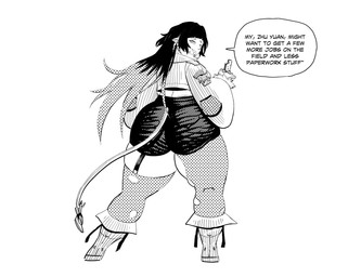 bangs bent_arm big_butt black_bottomwear black_clothing black_eyebrows black_hair black_hotpants black_shorts boots bottom_heavy bottomwear butt clothed clothed_female clothed_humanoid clothing eyebrows female fingers food food_on_face footwear fully_clothed fully_clothed_female fully_clothed_humanoid grey_clothing grey_hair grey_legwear grey_thigh_highs hair holding_food holding_object hotpants huge_butt huge_thighs jacket legwear light long_hair long_tail looking_at_viewer looking_back looking_back_at_viewer multicolored_hair open_mouth open_smile shoes shorts simple_background smile solo standing tail talking_to_viewer thick_thighs thigh_highs topwear torn_thigh_highs two_tone_hair white_background white_body white_boots white_clothing white_eyes white_footwear white_jacket white_skin white_topwear comedii mihoyo zenless_zone_zero jane_doe_(zenless_zone_zero) animal_humanoid humanoid mammal mammal_humanoid murid murid_humanoid murine murine_humanoid rat_humanoid rodent rodent_humanoid tailed_humanoid thiren 2024 absurd_res digital_drawing_(artwork) digital_media_(artwork) english_description full-length_portrait greyscale hi_res lighting monochrome portrait