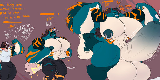 abstract_background anthro arm_markings arm_tuft armpit_hair balls barazoku big_balls big_moobs big_muscles big_nipples big_penis blue_body blue_fur blue_nipples bodily_fluids body_hair body_size_growth brown_armpit_hair brown_body brown_fur brown_hair bulge clenched_teeth clothed clothed_anthro clothed_male clothing countershading dialogue drooling ejaculation expansion eyewear flexing foreskin four_frame_sequence fully_clothed fully_clothed_anthro fully_clothed_male fur furniture genital_expansion genitals glasses grin growth hair highlights_(coloring) huge_balls huge_moobs huge_muscles huge_nipples huge_penis humanoid_genitalia humanoid_penis hyper hyper_balls hyper_genitalia hyper_moobs hyper_muscles hyper_penis male male_anthro markings moobs multicolored_body multicolored_fur multicolored_hair muscle_growth muscular muscular_anthro muscular_male nipple_piercing nipple_ring nipples nude_anthro nude_male orange_body orange_fur orange_highlights orange_markings orange_text orgasm partially_retracted_foreskin penis penis_expansion piercing pillow pink_hair profanity ring_piercing saliva shirt sitting size_transformation smile sofa solo sound_effects sweat tan_balls tan_body tan_countershading tan_fur tan_penis tearing_clothing teeth tenting text tf_into_fictional_character throbbing throbbing_penis topless topless_anthro topless_male topwear torn_clothing torn_shirt torn_topwear transformation transformation_sequence tuft two_tone_hair vein veiny_penis white_clothing white_shirt white_text white_topwear melaisen bau_(melaisen) akita american_akita canid canine canis domestic_dog mammal spitz 2022 absurd_res digital_drawing_(artwork) digital_media_(artwork) hi_res sequence