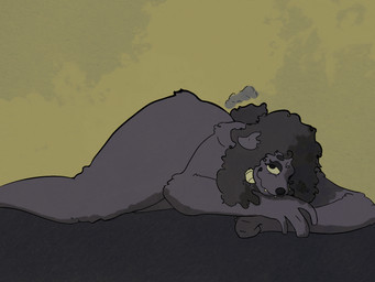 anthro bedroom_eyes crossed_arms curled_fur curled_horn curly_hair female fur hair horn leg_over_thigh narrowed_eyes seductive simple_coloring solo tail tail_motion tailwag thick_thighs wide_hips smolt the_walten_files rachel_waterman_(the_walten_files) sha_(twf) sheep_witch_(twf) bovid caprine mammal sheep 4:3 hi_res shaded signature simple_shading