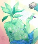 bottomwear breasts cigarette clothed clothing duo female for_a_head green_nipples nipples not_furry plant pubes shorts solo_focus suntan tan_line topless water wet risque_phantom netflix tuca_and_bertie draca_(tuca_and_bertie) elemental_creature elemental_humanoid flora_fauna humanoid object_head plant_humanoid