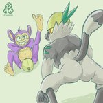 4_toes anthro butt convenient_censorship feet food fruit male male/male nipples nude plant raised_leg tail toes zyasixpear nintendo pokemon aibuns_(zyasixpear) aipom generation_2_pokemon generation_7_pokemon mammal passimian pokemon_(species) primate 1:1 hi_res