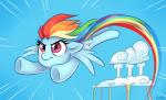 2016 cloudsdale equid equine feathered_wings feathers female feral flying friendship_is_magic hair hasbro mammal multicolored_hair my_little_pony mythological_creature mythological_equine mythology pegasus purple_eyes rainbow rainbow_dash_(mlp) rainbow_hair solo sonic_rainboom sorc wings young