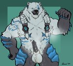 5_fingers accessory animal_genitalia animal_penis anthro arm_tuft armor armpit_fetish armpit_focus armpit_hair armpit_musk armpit_showing armpit_tuft ball_tuft balls beard belly big_balls black_nose black_pawpads black_penis blue_claws blue_eyes bodily_fluids body_hair braided_hair cheek_tuft chest_tuft chin_tuft claws crotch_tuft dominant dominant_anthro dominant_male dripping ear_piercing ear_ring elbow_tuft erection eye_bags facial_hair facial_tuft finger_claws fingers fluffy flying_sweatdrops front_view fur fur_tuft genital_fluids genitals glowing glowing_eyes grey_body grey_fur hair hair_accessory hair_tie handpaw happy_trail head_tuft ice jewelry leaking_precum leg_tuft looking_at_viewer male male_anthro markings multicolored_body multicolored_fur musclegut muscular muscular_anthro muscular_male musk musk_clouds musky_armpit musky_armpits musky_balls musky_body musky_penis navel neck_tuft no_pupils nude nude_anthro nude_male pawpads paws penis piercing precum precum_drip precum_on_penis precum_on_sheath precum_string presenting presenting_armpit presenting_balls presenting_body presenting_crotch presenting_genitalia presenting_penis presenting_sheath presenting_to_viewer pubes ring_piercing rune_markings runes scent sheath shoulder_tuft slightly_chubby slightly_chubby_anthro slightly_chubby_male small_eyes smelly smelly_armpit smelly_armpits smelly_balls smelly_body smelly_penis solo sweat sweatdrop sweaty_armpit sweaty_arms sweaty_balls sweaty_belly sweaty_body sweaty_genitalia sweaty_legs sweaty_pecs sweaty_penis sweaty_thighs tattoo teeth tied_hair tuft two_tone_body two_tone_fur white_body white_fur danero league_of_legends riot_games tencent volibear bear mammal polar_bear ursine absurd_res hi_res portrait three-quarter_portrait