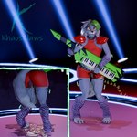 anthro bodily_fluids bottomwear clothing female fur genital_fluids grey_body grey_fur hair keyboard_instrument keytar long_hair musical_instrument omorashi shaking shorts solo stage stage_fright stage_lights trembling urine watersports wetting khaosclaws blender_eevee five_nights_at_freddy's five_nights_at_freddy's:_security_breach scottgames steel_wool_studios roxanne_wolf canid canine canis mammal wolf 1:1 3d_(artwork) absurd_res blender_(artwork) digital_media_(artwork) hi_res