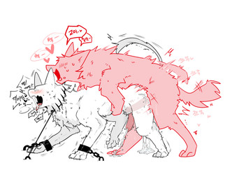 anal anal_penetration bdsm blush bodily_fluids collar cum cum_in_ass cum_inside cum_on_ground cum_while_penetrated cumshot_on_feet doggystyle drooling duo ejaculation eyeless faceless_character faceless_feral faceless_male fangs feral feral_focus feral_on_feral feral_penetrated feral_penetrating feral_penetrating_feral from_behind_position fur genital_fluids heart_symbol hearts_around_head leaking_cum male male/male male_focus onomatopoeia open_mouth paws penetration penile penile_penetration quadruped red_body red_fur saliva saliva_on_tongue saliva_string sex shaking shaking_legs side_view simple_background solo_focus sound_effects sweat tail tail_motion tailwag teeth text thrust_lines thrusting tongue tongue_out tremble_lines trembling white_background white_body white_fur x-ray_view vitame83 canid canine canis domestic_dog mammal 2023 absurd_res digital_drawing_(artwork) digital_media_(artwork) hi_res korean_text