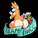 anthro badge banner big_butt blue_eyes body_positivity butt eyeshadow female flower fur gesture hand_gesture heart_symbol looking_back makeup markings multicolored_body multicolored_fur piercing plant rear_view short_tail sitting smile solo speech_scroll tail tan_body tan_fur text thick_thighs two_tone_body two_tone_fur v_sign white_body white_fur yoko_darkpaw cinnamon_(yoko_darkpaw) canid canine canis domestic_dog herding_dog mammal pastoral_dog welsh_corgi 1:1 2018 alpha_channel digital_media_(artwork) hi_res