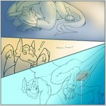andromorph bodily_fluids cum cum_in_vagina cum_inside feet feral genital_fluids hindpaw intersex intersex/male leaking_cum lips male paws solo thick_lips waking_up cormac_(artist) mythology cinos_ruddertail kaz_(thegrandpuppeteer) dragon mythological_creature mythological_scalie scalie hi_res