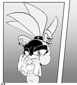 anthro breasts ear_piercing ear_ring female genitals gesture heart_gesture looking_at_viewer nipples piercing ring_piercing sharp_teeth small_breasts solo teeth vulva b333sss idw_publishing sega sonic_the_hedgehog_(comics) sonic_the_hedgehog_(idw) sonic_the_hedgehog_(series) surge_the_tenrec afrosoricid mammal tenrec 2026 black_and_white hi_res monochrome