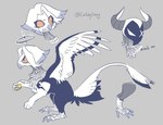 beak clothed clothed_feral clothing feathered_wings feathers female feral halo mask solo wings cakeytang hazbin_hotel mythology exorcist_(hazbin_hotel) vaggie_(hazbin_hotel) avian gryphon mythological_avian mythological_creature