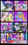 2014 absurd_res applejack_(mlp) balcony black_tie_(suit) blue_body blue_eyes blue_fur blue_hair book bow_(feature) bow_tie cake clothing clutterstep_(oc) comic crown cutie_mark dessert dialogue dragon dress earth_pony english_text equid equine eyewear facial_hair fan_character feathered_wings feathers female feral flower fluttershy_(mlp) food freckles friendship_is_magic fur furniture green_eyes grey_body grey_fur grey_hair grin group hair hasbro hat headgear headwear hedges hi_res horn horse horse_tail hourglass_(object) jewelry male mammal mlp-silver-quill monocle multicolored_hair mustache my_little_pony mythological_creature mythological_equine mythological_scalie mythology necklace night open_mouth orange_body orange_fur pegasus pillar pink_body pink_fur pink_hair pinkie_pie_(mlp) plant pony princess_cadance_(mlp) princess_luna_(mlp) purple_body purple_eyes purple_fur purple_hair rainbow_dash_(mlp) rainbow_hair rarity_(mlp) ribbons rope royalty scalie shining_armor_(mlp) smile spade_tail spike_(mlp) star suit table tail teeth text thick_tail tongue tower twilight_sparkle_(mlp) two_tone_hair unicorn url white_body white_fur window winged_unicorn wings yellow_body yellow_eyes yellow_feathers