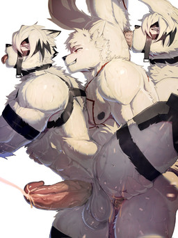 abs anal anal_orgasm anal_penetration anthro balls bodily_fluids cum cum_from_nose cum_in_ass cum_in_mouth cum_in_nose cum_inside cum_while_penetrated cumshot dominant duo ejaculation erection excessive_sweat eye_roll fellatio genital_fluids genitals glans hands-free humanoid_genitalia humanoid_penis male male/male muscular muscular_anthro muscular_bottom muscular_dom muscular_male muscular_sub muscular_top nipples nude open_mouth oral orgasm penetration penile penile_penetration penis penis_in_ass sex simple_background smile submissive sweat sweaty_body tongue tongue_out vein veiny_penis white_background vo7gu46xduh36 mihoyo zenless_zone_zero von_lycaon canid canine canis mammal thiren wolf hi_res