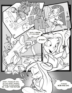 4_fingers alligator_clip anthro bag blush breasts buckteeth female fingers haha hair happy laugh long_hair on_the_floor smile solo tail teeth text thinking chris_fischer chip_'n_dale_rescue_rangers disney gadget_hackwrench mammal mouse murid murine rodent comic english_text hi_res