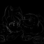 black_background feral heart_symbol male mango manual sad side_view simple_background solo white_line_art dawniebaer hasbro my_little_pony fan_character equid equine horse mammal pony 1:1 absurd_res black_and_white colored_line_art digital_drawing_(artwork) digital_media_(artwork) full-length_portrait hi_res line_art monochrome portrait sketch