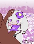 anthro anthro_focus biped blush clothed clothed/nude clothing detailed_background duo erection female female_focus female_on_human flower fur genitals head_grab human_on_anthro interspecies larger_human larger_male loli male male/female male_on_anthro nude open_mouth oral outside penis plant purple_eyes size_difference smaller_anthro smaller_female solo_focus sound_effects standing text white_body white_fur young young_anthro young_female milachu92 lantha human lagomorph mammal 2020 hi_res adult_(lore)