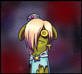 amethyst_(gem) anthro bangs black_border blonde_hair border clothed clothed_anthro clothed_female clothing crown dress ear_piercing ears_down female female_anthro frowning_at_viewer fur gem green_body green_fur green_skin hair hair_over_eye headgear light long_ears long_hair looking_at_viewer messy_hair multicolored_body noseless orange_eyes piercing pivoted_ears pupils red_background sapphire_(gem) sharp_teeth simple_background slit_pupils solo star_ear_piercing teeth torn_clothing torn_dress two_tone_body yellow_sclera insert-thenewbl-here attack_of_the_killer_rabbids_from_outer_space mario_bros mario_plus_rabbids_sparks_of_hope nintendo raving_rabbids rayman_(series) ubisoft rabbid_rosalina killer_freak lagomorph mammal rabbid 2024 colored crossover digital_drawing_(artwork) digital_media_(artwork) english_description half-length_portrait hi_res lighting portrait shaded signature