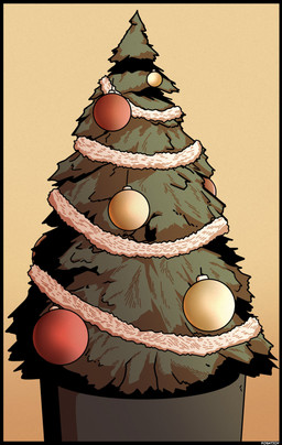 christmas_decorations christmas_ornament christmas_tree evergreen_tree holidays inside not_furry ornament pine_tree plant plant_pot potted_plant simple_background text tinsel tree zero_pictured kosatich christmas 2025 absurd_res artist_name comic digital_media_(artwork) hi_res