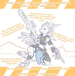 anthro armor balls belt big_balls big_bulge big_penis big_tail bodysuit bulge claws clothed clothing detailed_bulge feathers fluffy fluffy_tail genitals grin gun holding_gun holding_object holding_ranged_weapon holding_rifle holding_weapon huge_balls huge_bulge huge_penis humanoid_genitalia humanoid_penis hyper hyper_balls hyper_bulge hyper_genitalia hyper_penis illuminate_trifeather kneeling long_penis looking_back male mountain mountain_range multi_ear on_one_knee paws penis pinup_poster plate_armor pose poster presenting ranged_weapon revealing_outfit rifle scales scenery seductive skimpy skinsuit skintight_suit smile smirk solo spandex spread_legs spreading straps stretchy_bulge stretchy_fabric suggestive tail teasing text tight_bulges tight_clothing very_long_penis weapon conditional_dnp samagthrav2 huygen avali avian absurd_res english_text hi_res orange_theme pinup restricted_palette