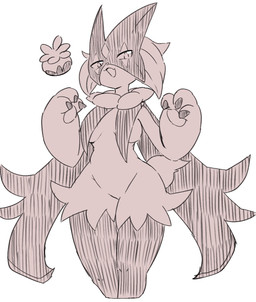 3_fingers anthro breast_curtains breasts cape claws clothing female female_anthro finger_claws fingers mask medium_breasts open_mouth pawpads simple_background solo standing tail white_background yakiniku628 nintendo pokemon generation_9_pokemon meowscarada pokemon_(species) hi_res monochrome