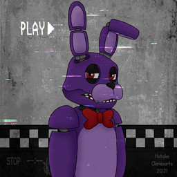 anthro camera camera_view fur machine male purple_body purple_fur solo hatakeclarissarts five_nights_at_freddy's scottgames bonnie_(fnaf) animatronic lagomorph leporid mammal rabbit robot 1:1 digital_drawing_(artwork) digital_media_(artwork)