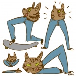 ambiguous_gender bottomwear clothing humanoid_legs pants shiteyanyo skateboard skateboarding solo vehicle what what_has_science_done bigwiggins domestic_cat felid feline felis mammal 1:1 2012 low_res source_request