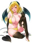 big_breasts breasts cleavage clothed clothing female hair membrane_(anatomy) membranous_wings not_furry skimpy solo wings suruga_(xsurugax) demon demon_humanoid humanoid succubus hi_res