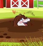 anthro barn blush chupa eyes_up farm female moan mud nude open_mouth quicksand sinking solo tongue tongue_out selena_crone chupadore hi_res