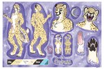 anatomy anatomy_reference anthro border genitals male open_mouth pawpads paws penile_spines penis solo white_border sakary_yoliztli selreini_(character) cheetah felid feline mammal absurd_res hi_res huge_filesize model_sheet