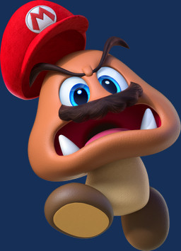 angry armless blue_eyes brown_body clothed clothing facial_hair fangs footwear front_view hat headgear headwear jumping male multicolored_body mustache not_furry open_mouth pink_tongue possession shoes simple_background solo tan_body teeth tongue topless transparent_background two_tone_body yelling unknown_artist mario_bros nintendo super_mario_odyssey mario_(goomba) goomba waddling_head 3d_(artwork) absurd_res alpha_channel detailed digital_media_(artwork) full-length_portrait hi_res official_art portrait