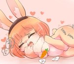 anthro bodily_fluids breasts carrot female fingering fingering_self food genital_fluids heart_symbol masturbation plant solo vaginal vaginal_fingering vaginal_fluids vaginal_masturbation vegetable rag._(artist) lagomorph leporid mammal rabbit censored