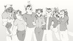 anthro bottomwear breasts bunny_ears_(gesture) cane clothed clothed_anthro clothed_female clothed_male clothing eyes_closed family fangs female fur gesture group hair husband_and_wife jacket male married_couple open_mouth open_smile pants shirt smile teeth tongue topwear slate windfall_(book) agatha_saber anna_saber baba_saber ben_saber charlotte_saber max_saber nora_saber canid canine canis domestic_dog husky mammal nordic_sled_dog spitz brother_(lore) brother_and_sister_(lore) daughter_(lore) father_(lore) father_and_child_(lore) father_and_daughter_(lore) father_and_son_(lore) grandchild_(lore) granddaughter_(lore) grandmother_(lore) grandmother_and_grandchild_(lore) grandmother_and_granddaughter_(lore) grandmother_and_grandson_(lore) grandparent_(lore) grandparent_and_grandchild_(lore) grandson_(lore) mother_(lore) mother_and_child_(lore) mother_and_daughter_(lore) mother_and_son_(lore) parent_(lore) parent_and_child_(lore) parent_and_daughter_(lore) parent_and_son_(lore) sibling_(lore) sister_(lore) sisters_(lore) son_(lore)
