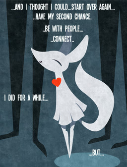 ambiguous_gender anthro dialogue group heart_symbol silhouette smile standing text white_text shane_frost ghost_fox canid canine fox ghost mammal spirit 2018 comic digital_media_(artwork) english_text