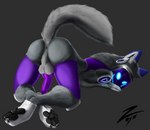 4_toes balls feet fur genitals grey_background machine male metzi pawpads paws penis screen screen_face simple_background solo toes zeym protogen absurd_res hi_res