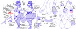 anthro butt clothing female gloves handwear kunai mask ninja nude solo warrior weapon onetiredbear mizu_(onetiredbear) beaver mammal rodent model_sheet