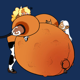 ambiguous_gender animal_print anthro belly belly_expansion big_belly big_breasts bodily_fluids breast_expansion breast_grab breast_milking breast_squish breastfeeding breasts cow_print cowbell duo expansion female food hand_on_breast horn huge_belly huge_breasts hyper hyper_belly hyper_breasts hyper_pregnancy inflation lactating machine milk milking_machine pregnant squish bundle-of-kinks cookie_run devsisters pizza_cookie cookie_(cookie_run) food_creature food_humanoid humanoid alpha_channel character_request hi_res