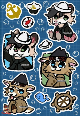 anchor_symbol anthro blep blue_background blue_eyes brown_body brown_clothing brown_fur bubble chibi clothing compass dixie_cup_hat dress_blues dress_uniform female flower flower_crown formal fur geometric_background gesture green_eyes grid_background hat headgear headwear male military_cap military_clothing military_uniform navy_uniform pattern_background plant salute ships_wheel simple_background sitting spots spotted_ears sticker_pack tan_body tan_fur tongue tongue_out uniform white_body white_fur funsizemini victor_(funkwolfie) vivian_(funkwolfie) american_opossum aquatic cetacean deer mammal marsupial new_world_deer whale white-tailed_deer hi_res watermark