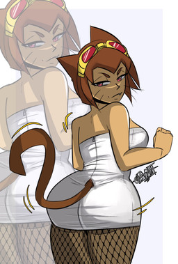 butt clothing female gesture offering_to_viewer shaking_butt suggestive suggestive_gesture topwear tube_top zipper opticdeviant gameoverse glitch_productions kit_bodega animal_humanoid felid felid_humanoid feline feline_humanoid humanoid mammal mammal_humanoid hi_res